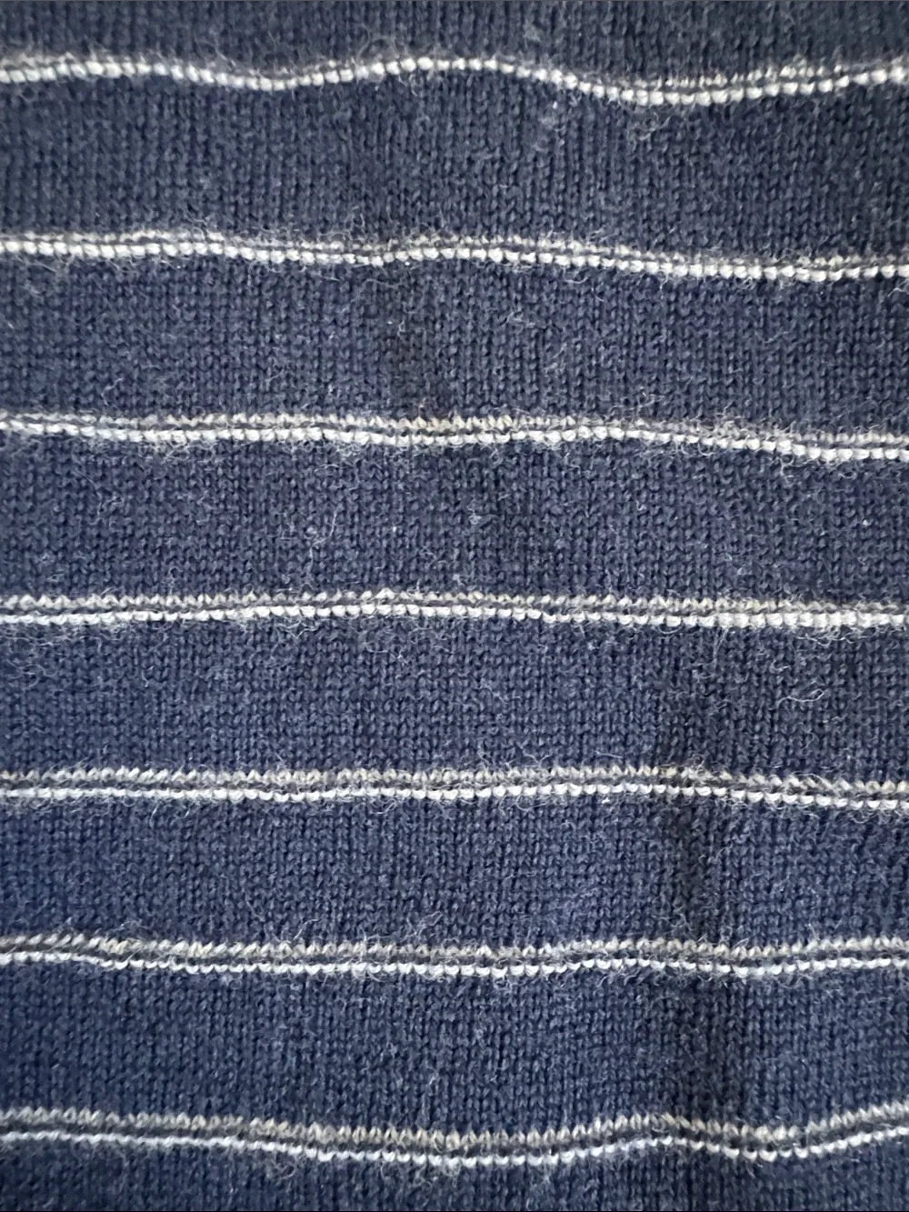 Banana Republic Navy and Light Gray Striped Crewneck Sweater